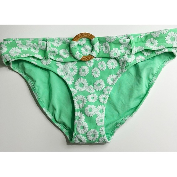 Aerie • NWT Green Floral Bikini Bottom with Belt - Picture 3 of 8